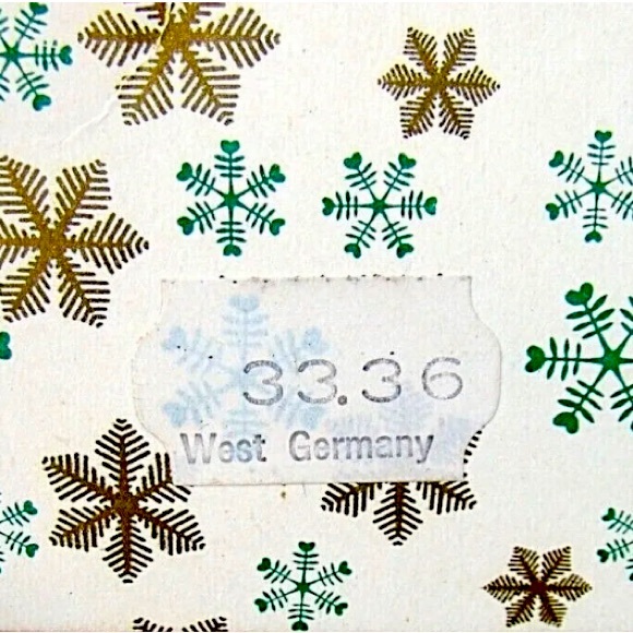 Vintage West Germany Christmas Tree Gold Ball Ornaments Box of 6 1960s Retro - Picture 3 of 3